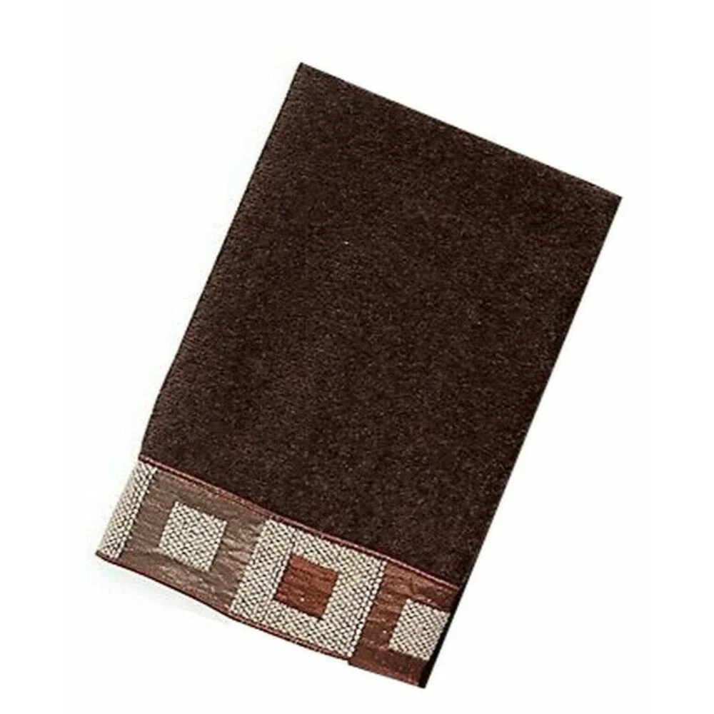 Avanti Precision Fingertip Towels Bathroom Cotton Mocha Brown 11x18